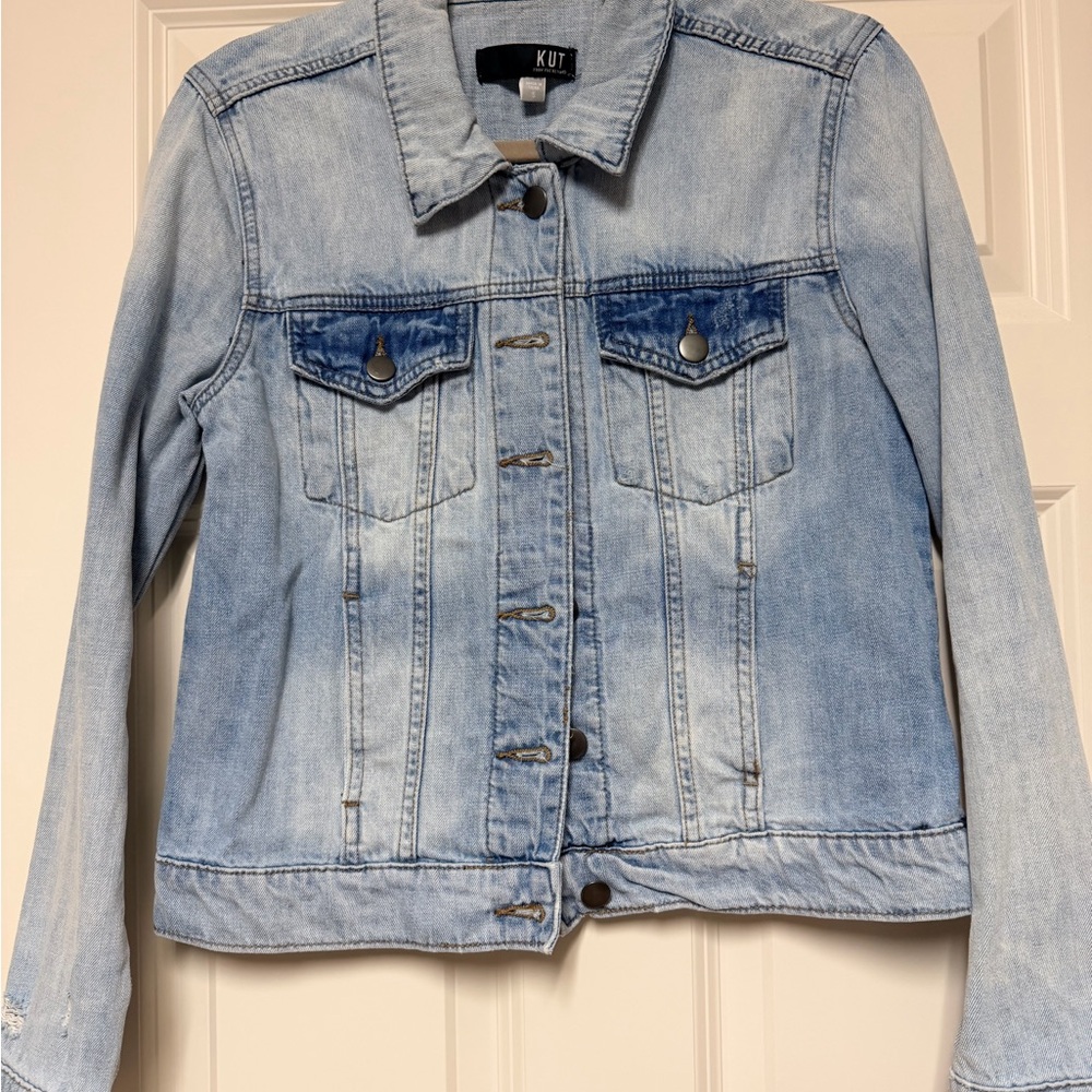 Kut from the Kloth Women's Faded Blue Jean Jacket
